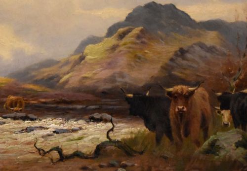 OIL PAINTING PAIR BY SIDNEY PIKE EVENTIDE AND IN THE HIGHLANDS - ADDITIONAL PHOTO 6
