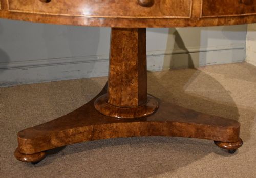 REGENCY PERIOD BURR OAK DRUM TABLE - ADDITIONAL PHOTO 7