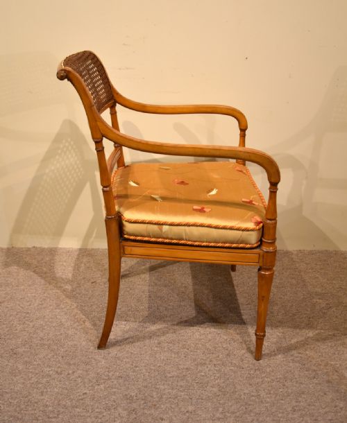 PAIR OF 19TH CENTURY SATINWOOD ARMCHAIRS - ADDITIONAL PHOTO 6