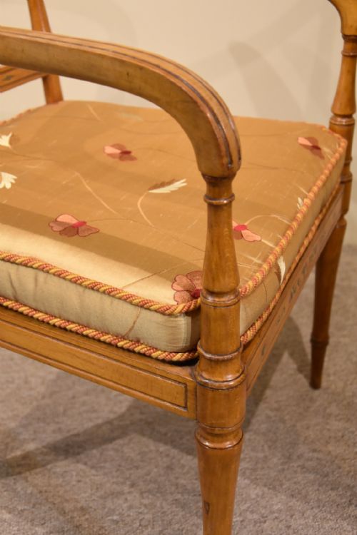 PAIR OF 19TH CENTURY SATINWOOD ARMCHAIRS - ADDITIONAL PHOTO 9