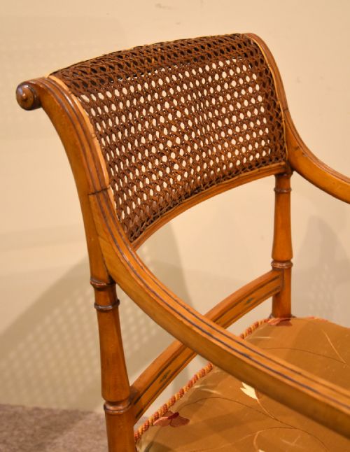 PAIR OF 19TH CENTURY SATINWOOD ARMCHAIRS - ADDITIONAL PHOTO 10