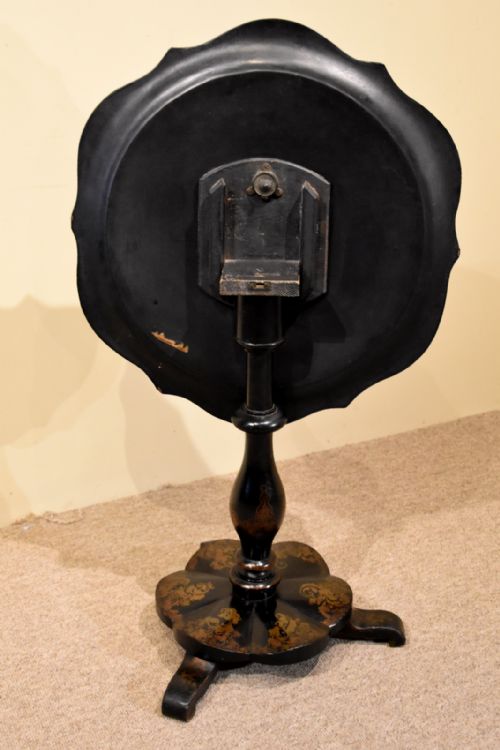 VICTORIAN PAPIER MACHE FOLDING LAMP TABLE - ADDITIONAL PHOTO 3