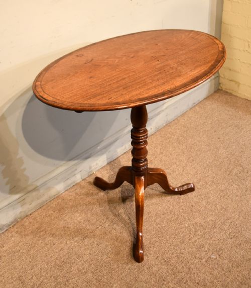 GEORGE III MAHOGANY OVAL CROSSBANDED TABLE - ADDITIONAL PHOTO 5