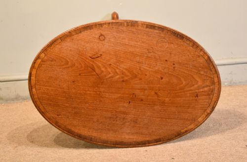 GEORGE III MAHOGANY OVAL CROSSBANDED TABLE - ADDITIONAL PHOTO 6