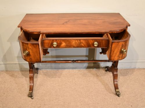REGENCY MAHOGANY DRESSING TABLE WITH DRAWERS - ADDITIONAL PHOTO 2