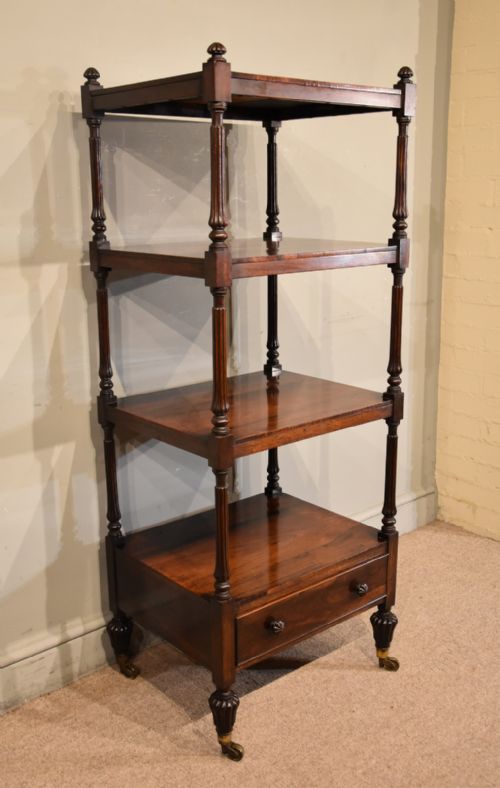 GEORGE IV ROSEWOOD FOUR TIER WHATNOT - ADDITIONAL PHOTO 3