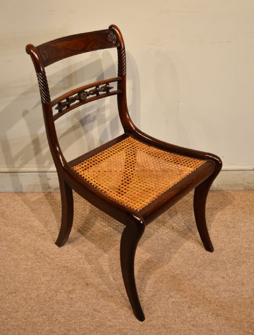 SET OF FOUR REGENCY ROSEWOOD CHAIRS - ADDITIONAL PHOTO 7