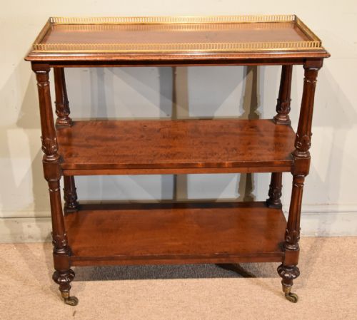WILLIAM IV MAHOGANY THREE TIER WHATNOT - ADDITIONAL PHOTO 1
