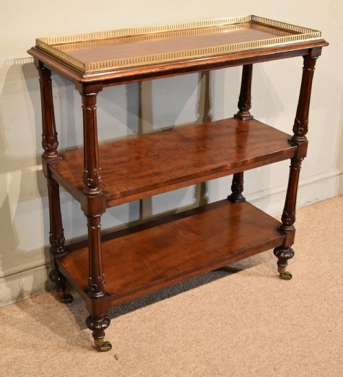 WILLIAM IV MAHOGANY THREE TIER WHATNOT - ADDITIONAL PHOTO 2