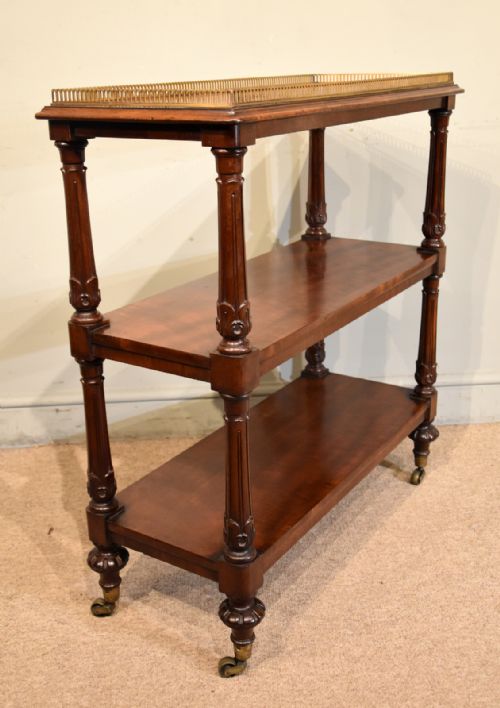 WILLIAM IV MAHOGANY THREE TIER WHATNOT - ADDITIONAL PHOTO 4