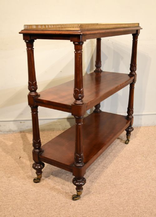 WILLIAM IV MAHOGANY THREE TIER WHATNOT - ADDITIONAL PHOTO 6