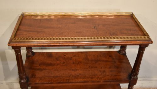 WILLIAM IV MAHOGANY THREE TIER WHATNOT - ADDITIONAL PHOTO 7
