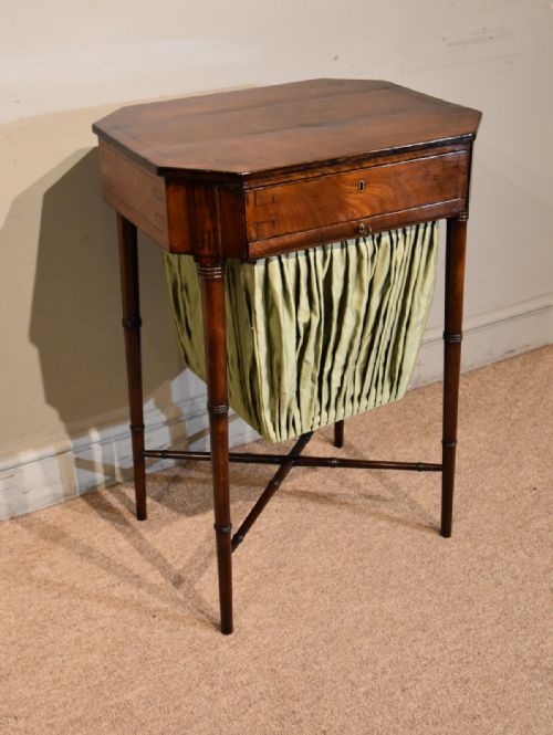 REGENCY MAHOGANY INLAID WORK SIDE TABLE - ADDITIONAL PHOTO 2