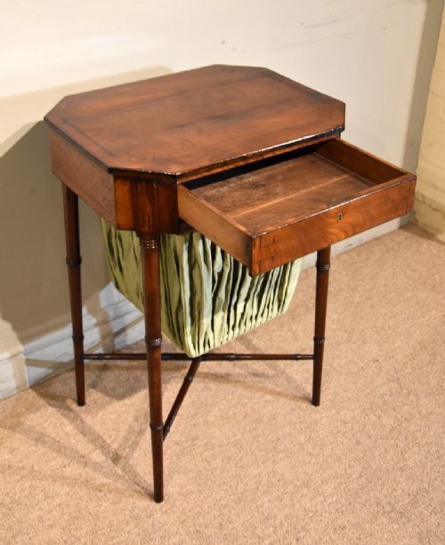 REGENCY MAHOGANY INLAID WORK SIDE TABLE - ADDITIONAL PHOTO 4