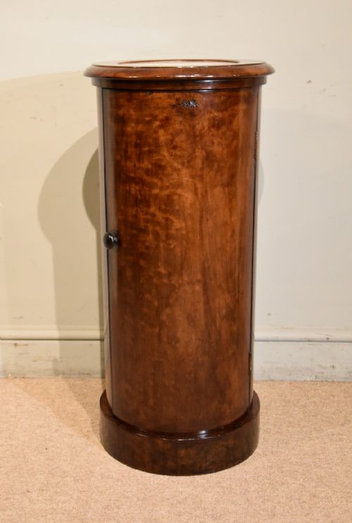 WILLIAM IV PLUM PUDDING MAHOGANY ROUND POT CUPBOARD - ADDITIONAL PHOTO 1