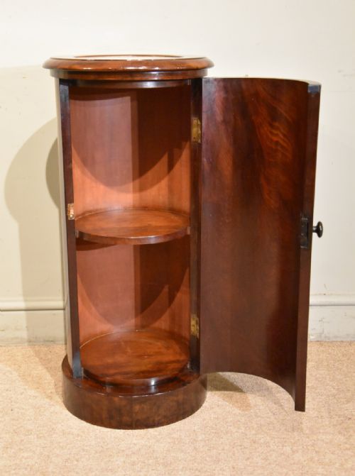 WILLIAM IV PLUM PUDDING MAHOGANY ROUND POT CUPBOARD - ADDITIONAL PHOTO 2