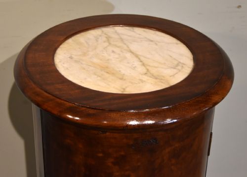 WILLIAM IV PLUM PUDDING MAHOGANY ROUND POT CUPBOARD - ADDITIONAL PHOTO 6