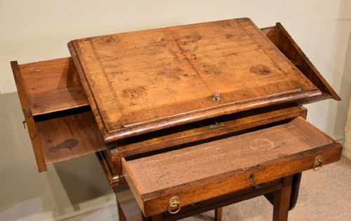 QUEEN ANNE WALNUT WRITING DESK SLOPE - ADDITIONAL PHOTO 3