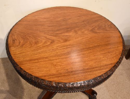 19TH CENTURY ANGLO INDIAN ROSEWOOD PADOUK CENTRE TABLE - ADDITIONAL PHOTO 3