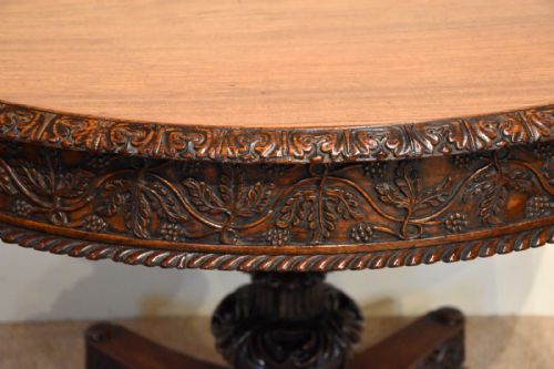19TH CENTURY ANGLO INDIAN ROSEWOOD PADOUK CENTRE TABLE - ADDITIONAL PHOTO 5