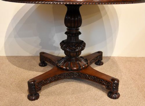 19TH CENTURY ANGLO INDIAN ROSEWOOD PADOUK CENTRE TABLE - ADDITIONAL PHOTO 6