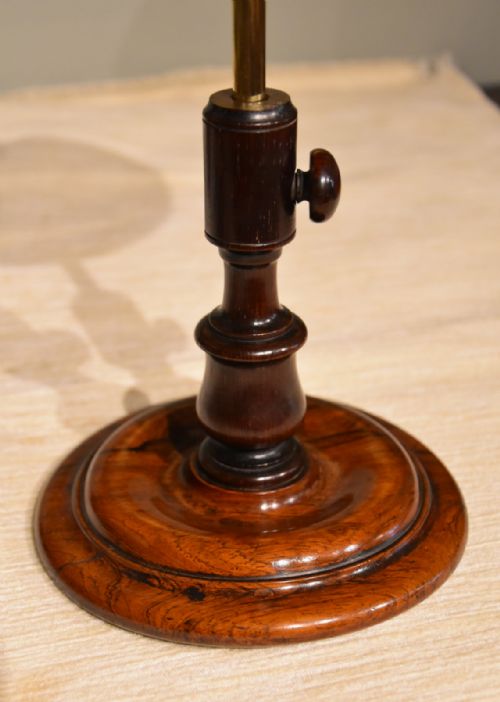 PAIR 19TH CENTURY ROSEWOOD ADJUSTABLE CANDLESTANDS - ADDITIONAL PHOTO 5