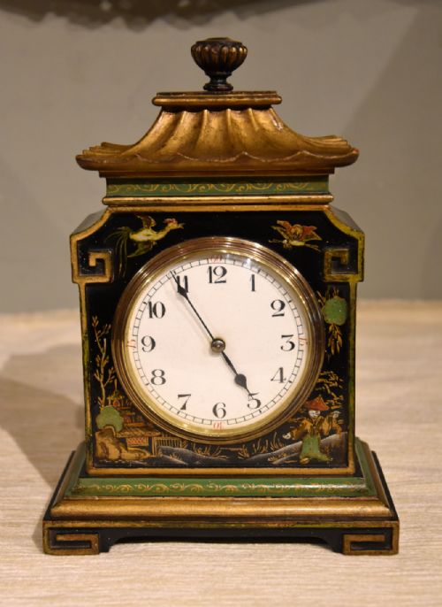 CHINOISERIE MANTEL TIMEPIECE CLOCK - ADDITIONAL PHOTO 3