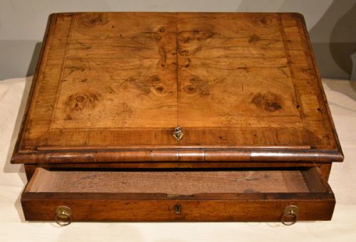 QUEEN ANNE WALNUT WRITING DESK SLOPE - ADDITIONAL PHOTO 6
