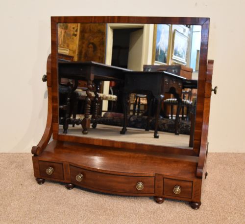 LARGE REGENCY MAHOGANY DRESSING MIRROR - ADDITIONAL PHOTO 1