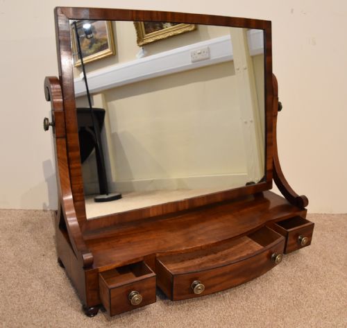 LARGE REGENCY MAHOGANY DRESSING MIRROR - ADDITIONAL PHOTO 3