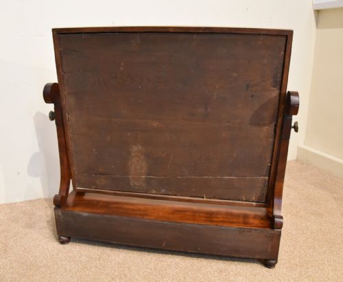 LARGE REGENCY MAHOGANY DRESSING MIRROR - ADDITIONAL PHOTO 5