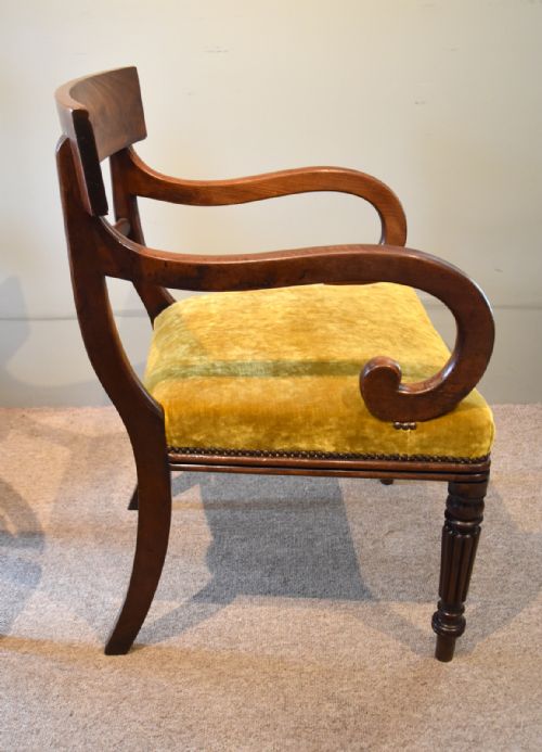 PAIR OF REGENCY PERIOD MAHOGANY ARMCHAIRS - ADDITIONAL PHOTO 4