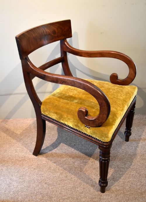 PAIR OF REGENCY PERIOD MAHOGANY ARMCHAIRS - ADDITIONAL PHOTO 6