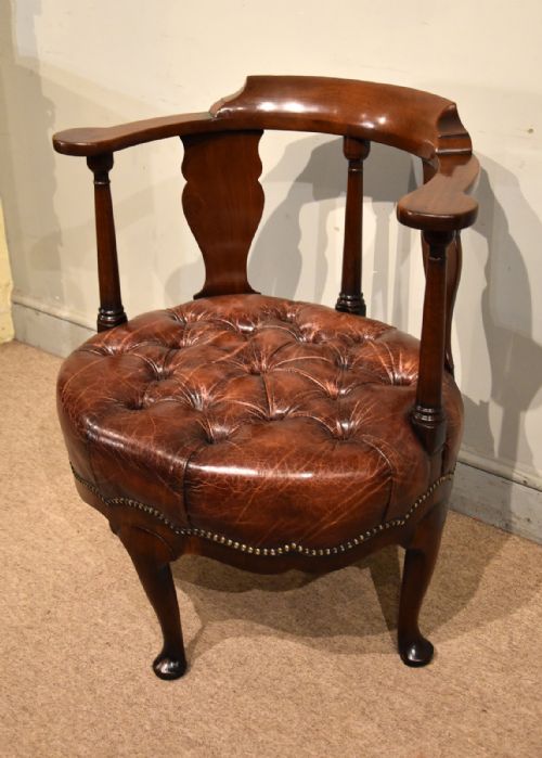 GEORGE II MAHOGANY DESK CHAIR - ADDITIONAL PHOTO 1