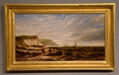 OIL PAINTING PAIR BY GEORGE DODGSON CALLOW ON THE ISLE OF WIGHT - ADDITIONAL PHOTO 1