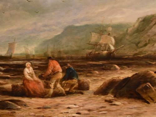 OIL PAINTING PAIR BY GEORGE DODGSON CALLOW ON THE ISLE OF WIGHT - ADDITIONAL PHOTO 9