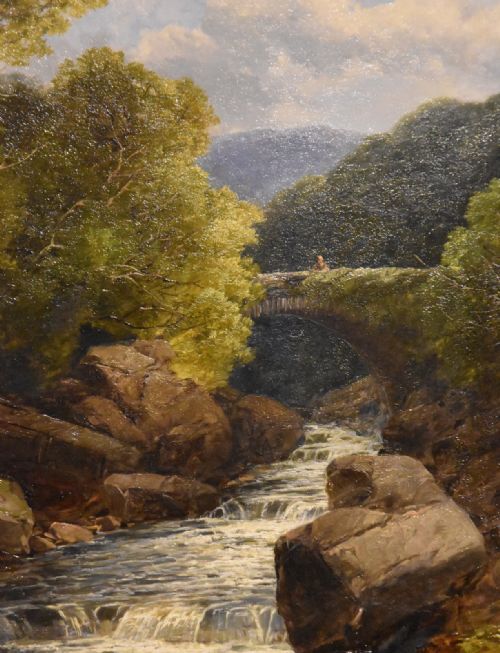 OIL PAINTING PAIR BY JOHN BRANDON SMITH HIGHLAND RIVER SCENES - ADDITIONAL PHOTO 3