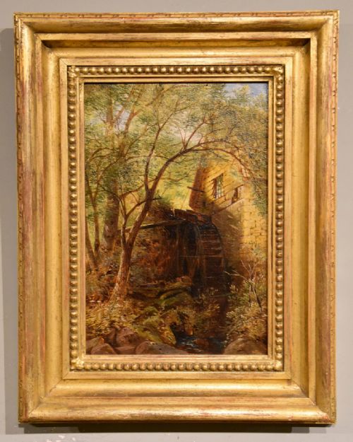 oil painting by william williams a devon mill - CATEGORY: ANTIQUE ART - DATED 19TH CENTURY