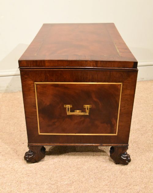 REGENCY MAHOGANY AND BRASS INLAID CELLARETTE - ADDITIONAL PHOTO 4