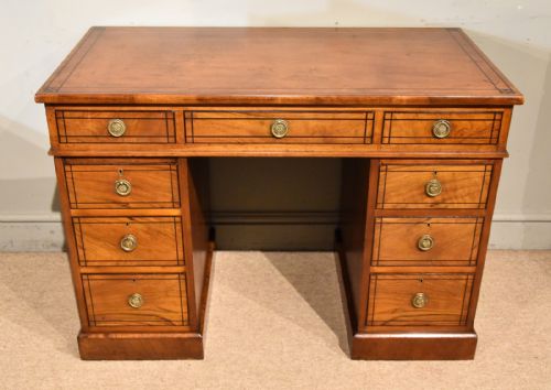 19th century walnut pedestal desk - CATEGORY: ANTIQUE DESKS - DATED 1860