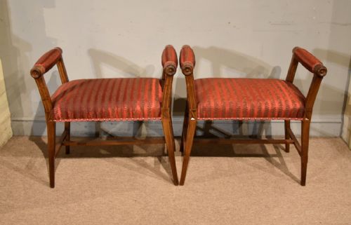 19TH CENTURY FRENCH WALNUT WINDOW SEATS - ADDITIONAL PHOTO 1