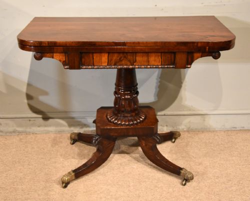 regency rosewood games table - CATEGORY: ANTIQUE TABLES - DATED REGENCY