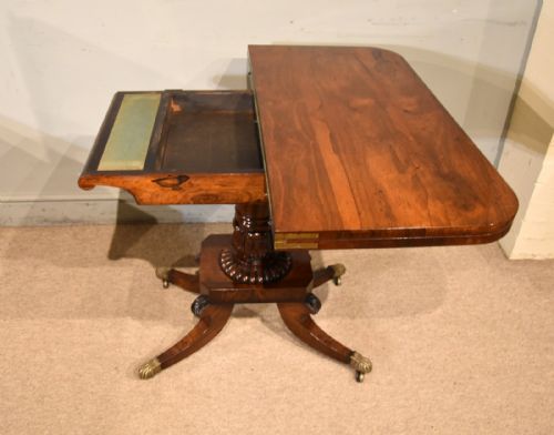 REGENCY ROSEWOOD GAMES TABLE - ADDITIONAL PHOTO 4