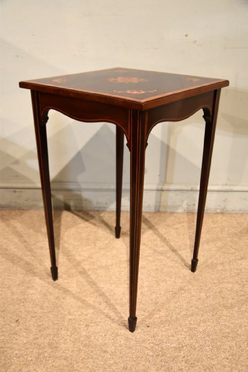 FINE QUALITY MARQUETRY INLAID OCCASIONAL TABLE - ADDITIONAL PHOTO 4