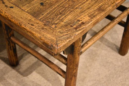 19TH CENTURY CHINESE ELM COFFEE TABLE - ADDITIONAL PHOTO 6