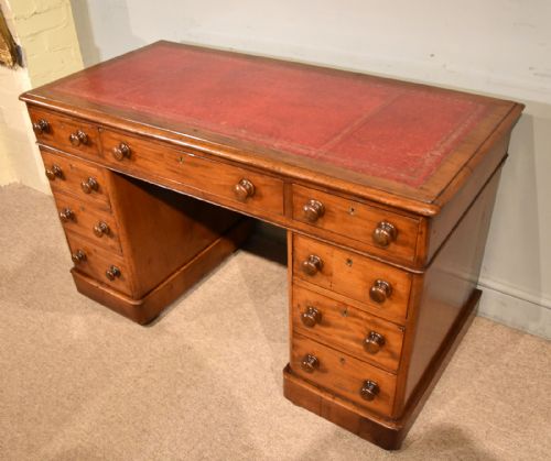 MID 19TH CENTURY MAHOGANY PEDESTAL DESK - ADDITIONAL PHOTO 2