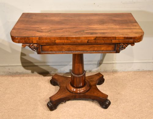 WILLIAM IV ROSEWOOD CARD TABLE - ADDITIONAL PHOTO 1