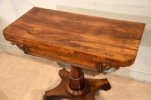 WILLIAM IV ROSEWOOD CARD TABLE - ADDITIONAL PHOTO 4