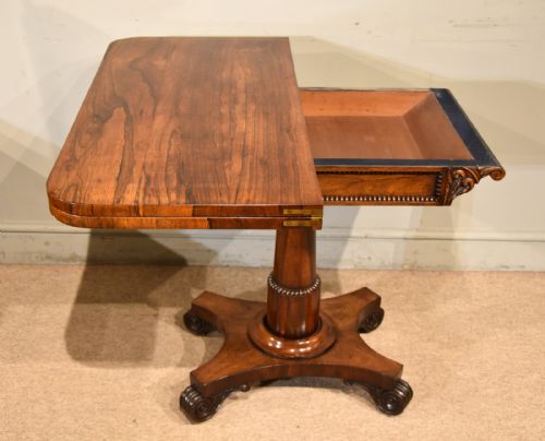 WILLIAM IV ROSEWOOD CARD TABLE - ADDITIONAL PHOTO 5