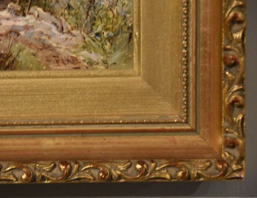OIL PAINTING PAIR BY WILLIAM HENRY PIKE WEBLEY WELL COTTAGE NOSS DEVON - ADDITIONAL PHOTO 3